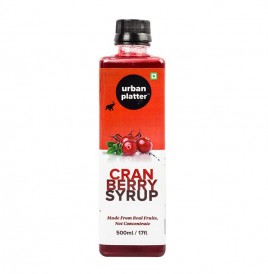 Urban Platter Cran Berry Syrup   Plastic Bottle  500 millilitre